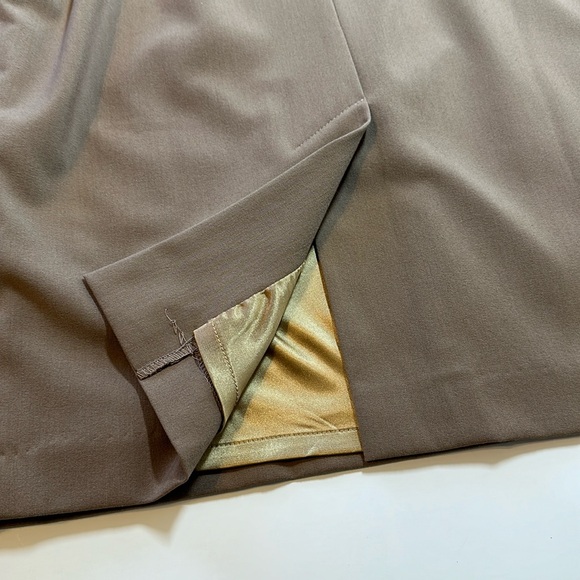 Boston Proper Cowl Neckline Sheath Dress Taupe Tan Size 10 - Picture 13 of 14